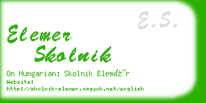 elemer skolnik business card